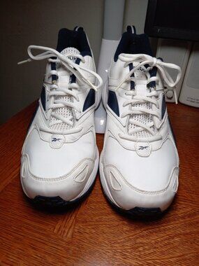 Men's Reebok Athletic Tennis Shoes White/Navy Size 12 "DMX RIDE",  Used, no box